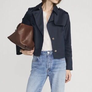 Frame Denim Navy The Short Trench new nvr worn tags sz lrg! Offer!